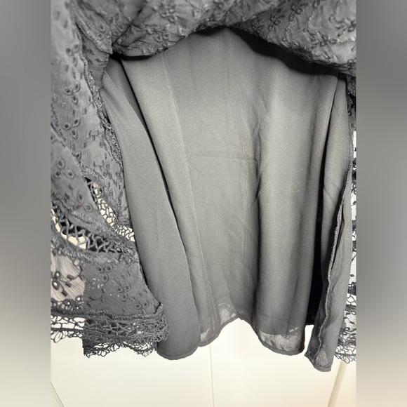 Bardot - Prinnie Mini Dress - Black Lace Long sleeve- Size 8 - Picture 7 of 13